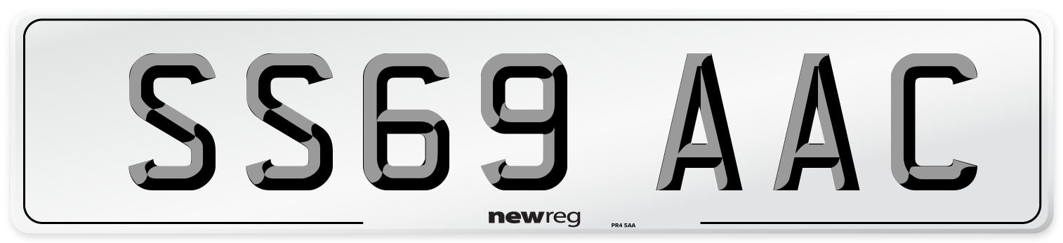 SS69 AAC Number Plate from New Reg